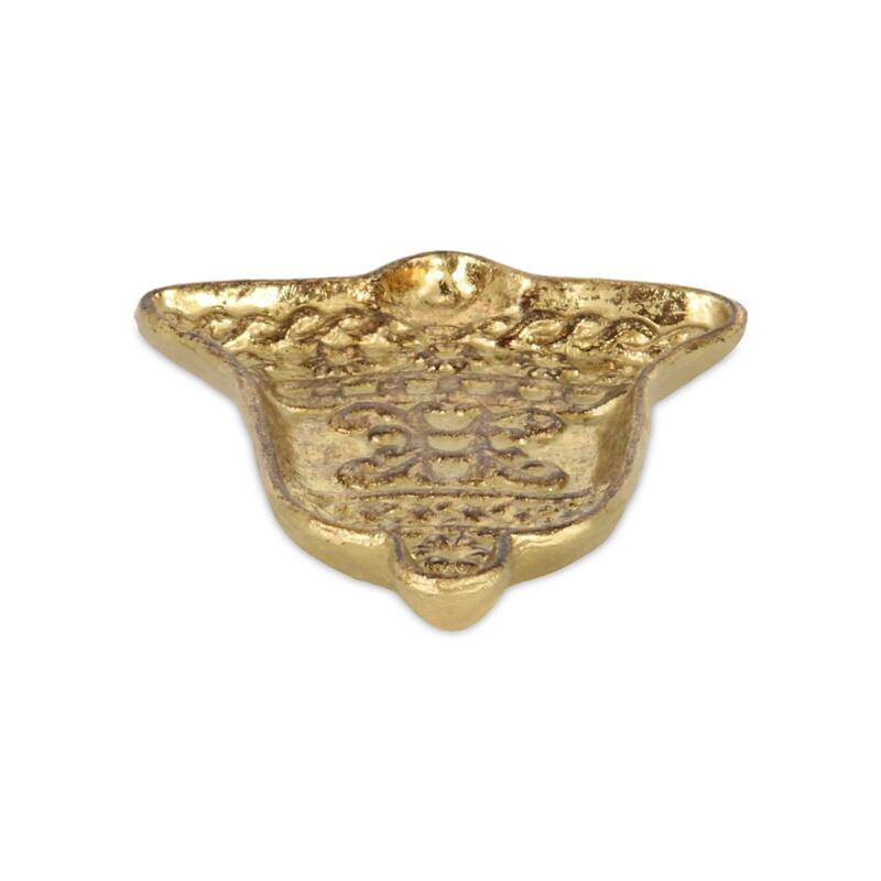 Gold Cast Iron Christmas Bell Catchall Tray