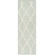 preview thumbnail 8 of 11, SAFAVIEH Handmade Kids Afsaneh Wool Rug 2'6" x 8' Runner - Mint/Ivory