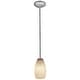preview thumbnail 3 of 5, Access Lighting Janine 1 Light Brushed Steel Downrod Pendant