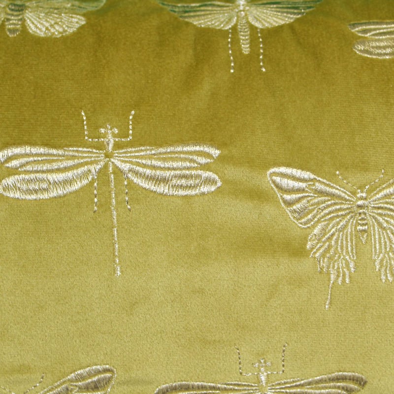 Butterfly Decorative Throw Pillow, Ochre