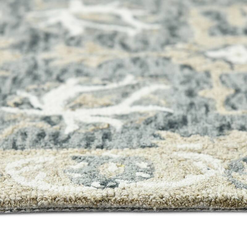 HomeRoots Floral Medallion Traditional Rectangle Area Rug