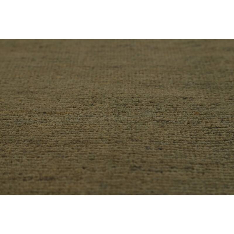 Sage Green Gabbeh Modern Area Rug Handmade Wool Carpet - 6'3" x 9'9"
