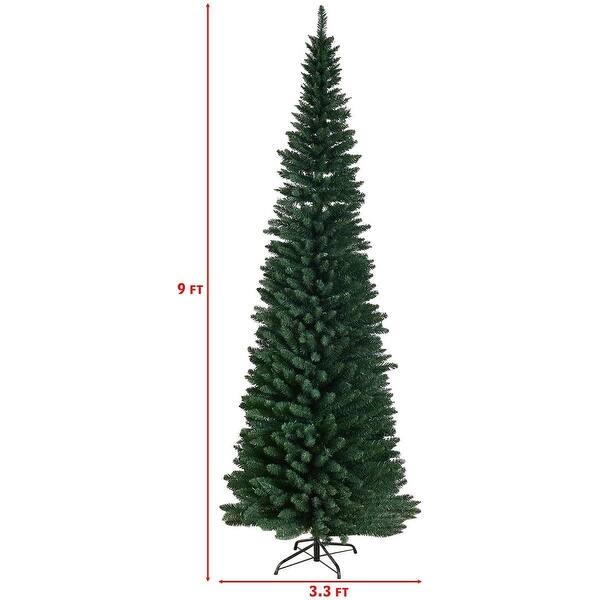 Shop Costway 9ft Pvc Artificial Pencil Christmas Tree Slim W