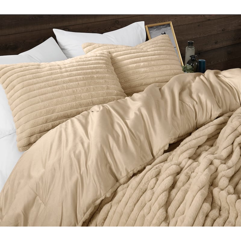 Frye Channel Faux Fur 3 Piece Comforter Set