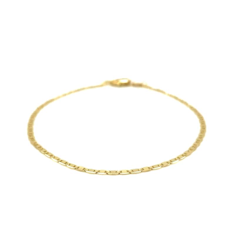 MayaMila 10k Yellow Gold Mariner Link Bracelet 1.7mm