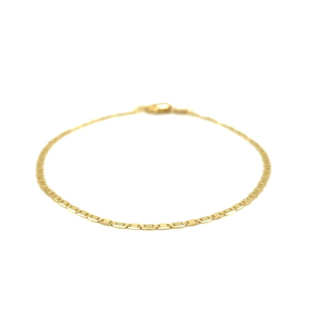MayaMila 10k Yellow Gold Mariner Link Bracelet 1.7mm