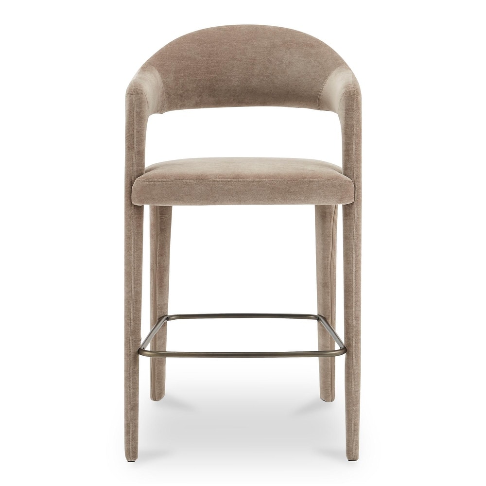 NADAAL STUDIOS Bryn, Bar Stool With Open Barrel Back - 23.6"W x23.3"D x42.9"H