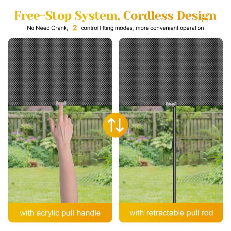 8' x 8' Outdoor Roller Shades - 8'W x 8'L