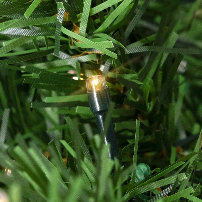 3' Green Medium Canadian Pine Artificial Tree Clear White LED - 3 Foot