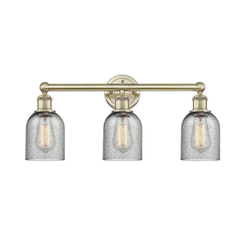 Innovations Lighting 616-3W-12-23 Caledonia Vanity Caledonia 3 Light - Antique Brass / Charcoal