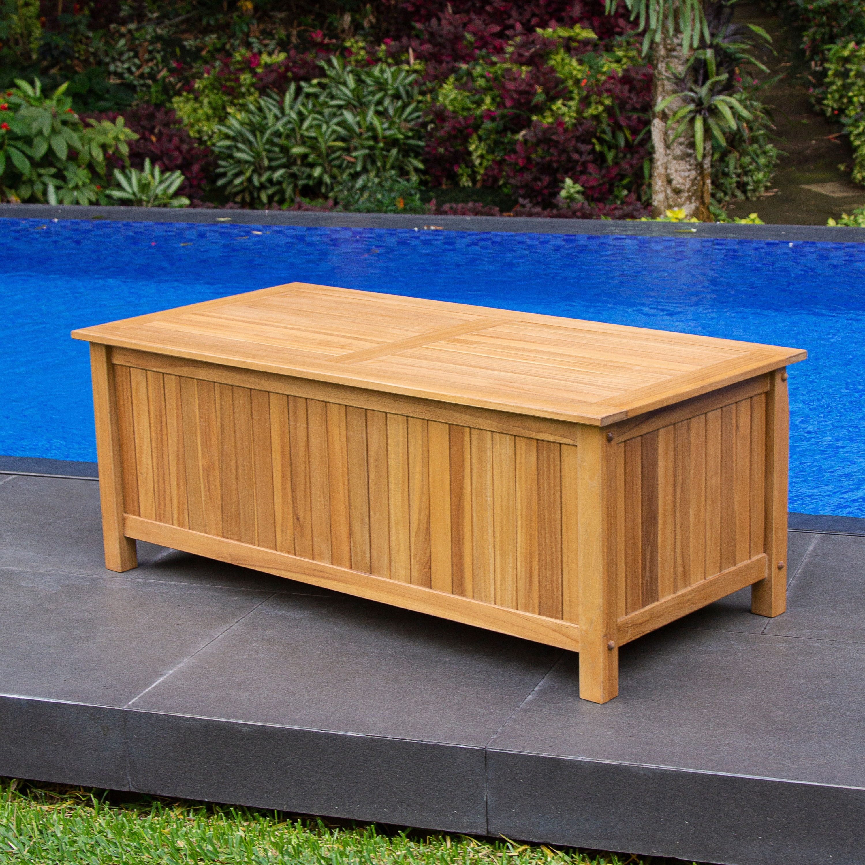 Cambridge Casual Kikori 48-inch Teak Outdoor Storage Box - On Sale