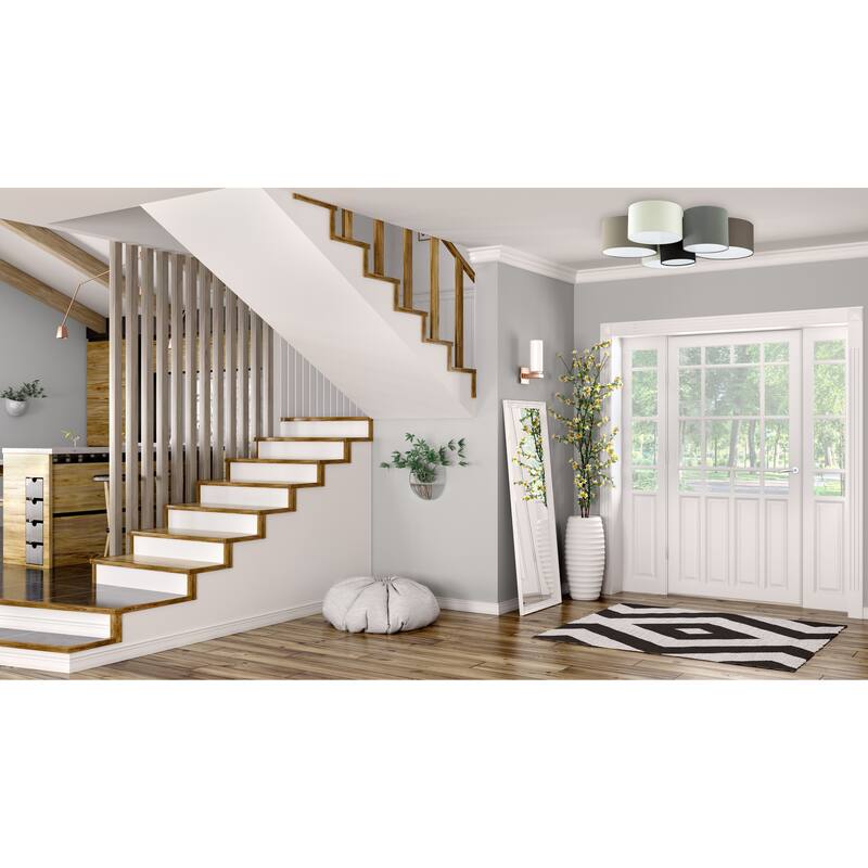 Eglo Pastore 6-Light Ceiling Light W/ White/ Black/ Taupe/ Grey and Cappuccino Shades - Multi