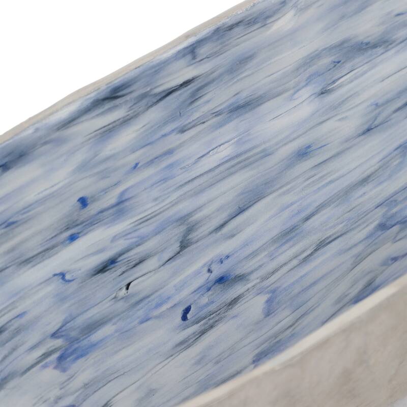 Oval Metal Bowls Sculptural Design -Set of 2 - 20", 23" - 23.0"