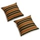 preview thumbnail 16 of 23, 17-inch All-weather Outdoor Throw Pillows (Set of 2, Multiple Patterns) Lyndhurst Raven