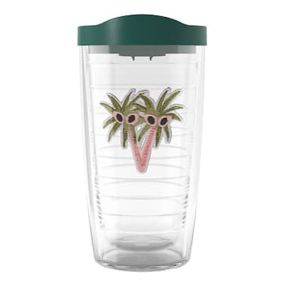Tervis Bouffants and Broken Hearts Peeping Palm Parade Made in USA Double Walled Insulated Tumbler Travel 16oz, Classic