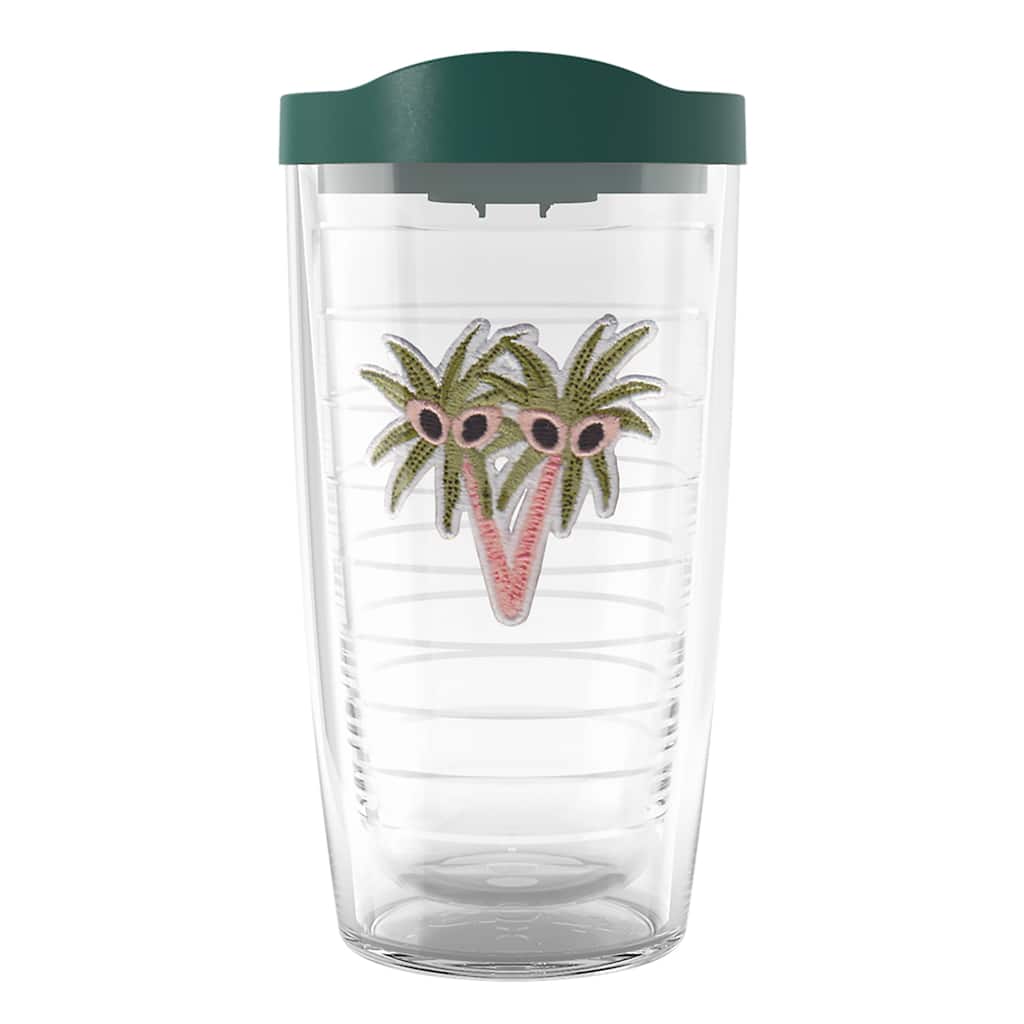 Tervis Bouffants and Broken Hearts Peeping Palm Parade Made in USA Double Walled Insulated Tumbler Travel 16oz, Classic