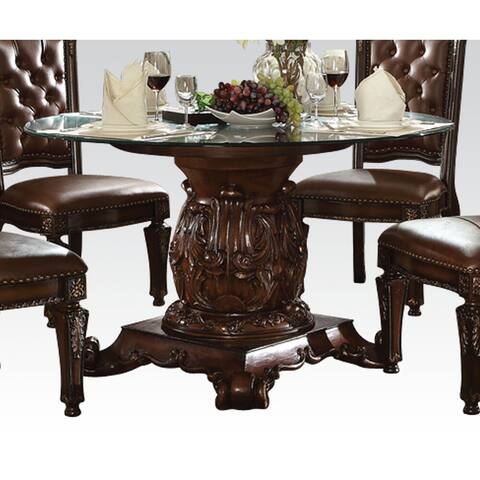 ACME Vendome Pedestal Dining Table in Cherry