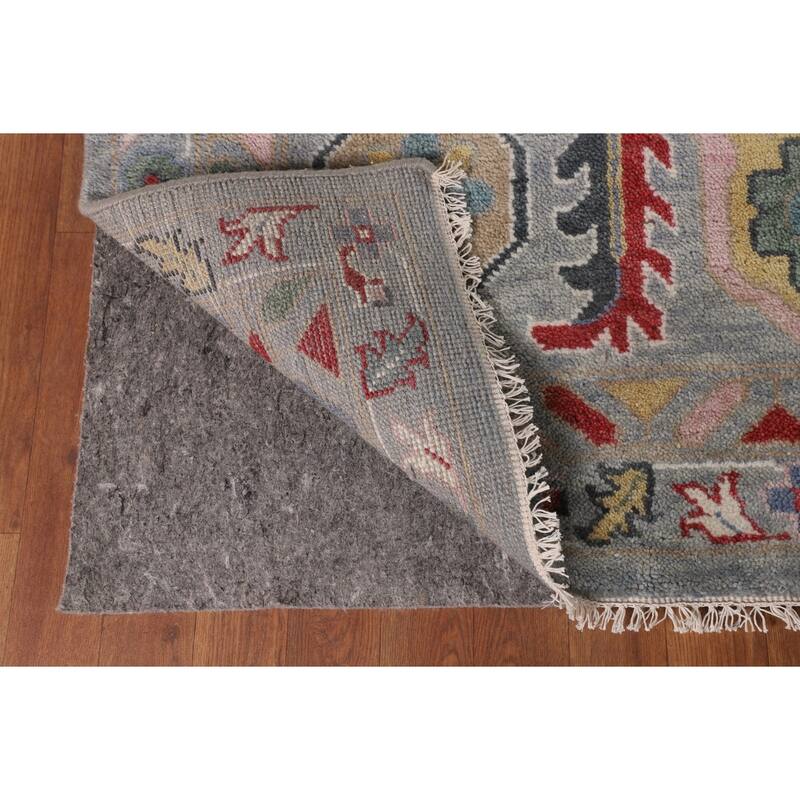 Floral Oushak Oriental Large Area Rug Handmade Wool Carpet - 12'2"x 14'9"