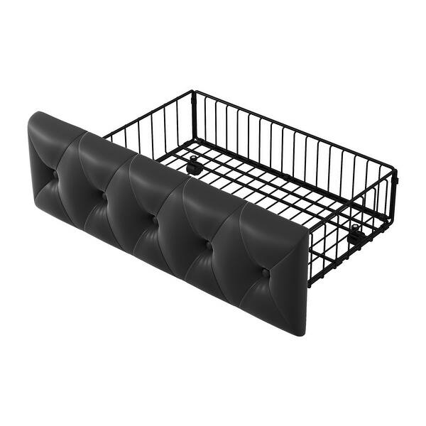 Queen Size Upholstered Platform Bed with 4 Drawers and LED Headboard Bed Bath & Beyond 39509098