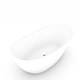 preview thumbnail 10 of 12, Manhattan 59" Solid Surface Freestanding Soaking Bathtub - Grey, White, Black