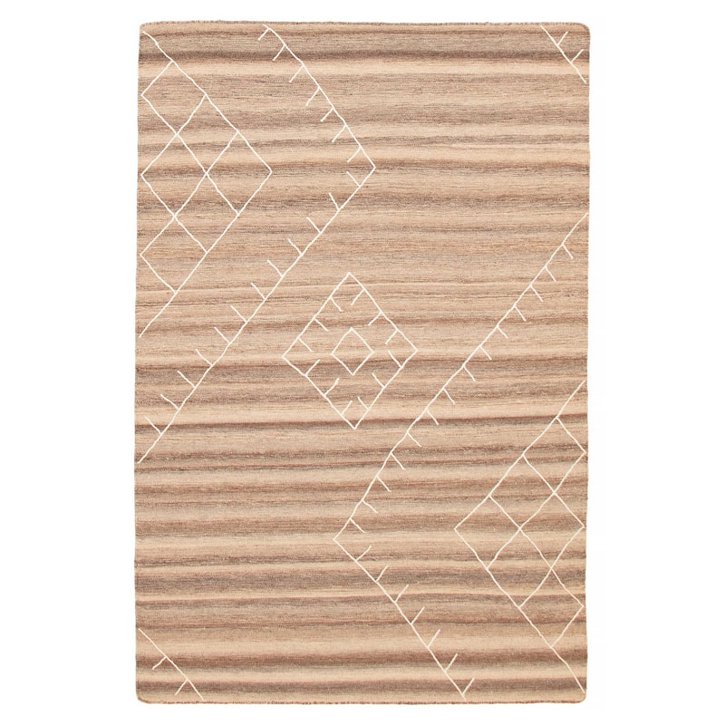 Marrakech Tan Kilim 5'2" x 8'0" - 5'2 x 8'0 - Tan - 5'2 x 8'0
