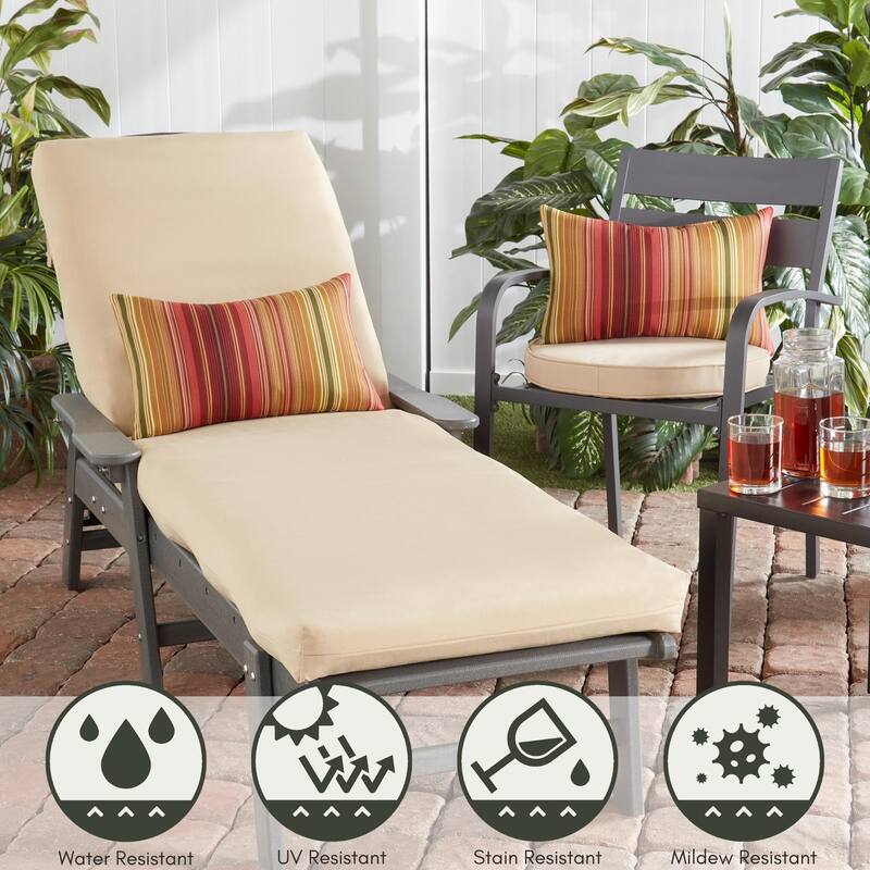 Greendale Home Fashions 18" Round Outdoor Chair Pad (Set of 2)