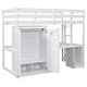 preview thumbnail 8 of 22, Twin Size Loft Bed with Integrated Wardrobe, Desk, and Storage Drawers, Space-Saving White Design