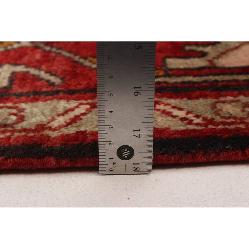 ECARPETGALLERY Hand-knotted Andelz Black, Red Wool Rug - 4'4 x 7'3