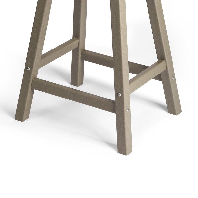 Laguna Hdpe All Weather Outdoor Patio 24" Saddle Seat Counter Stool (Set Of 2)