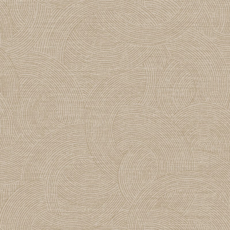 Chesapeake Harrison Taupe Swirling Geometric Wallpaper