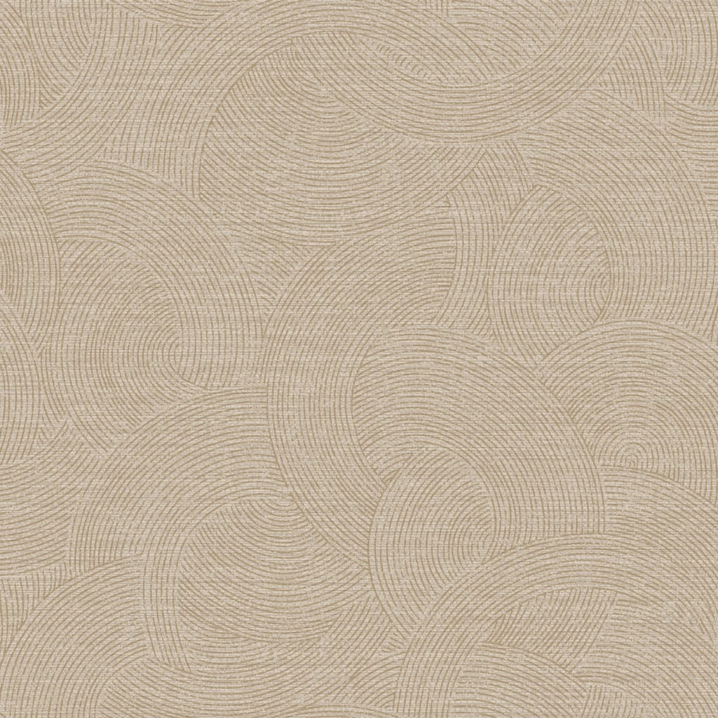 Chesapeake Harrison Taupe Swirling Geometric Wallpaper