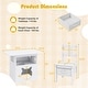 preview thumbnail 3 of 8, Gymax 3 PCS Kids Table and Chairs Set Furniture w/Cat House Hole &