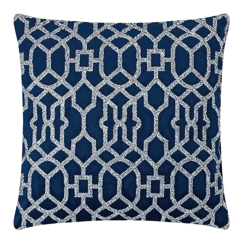 Sparkles Home Rhinestone Lattice Laser Cut Pillow