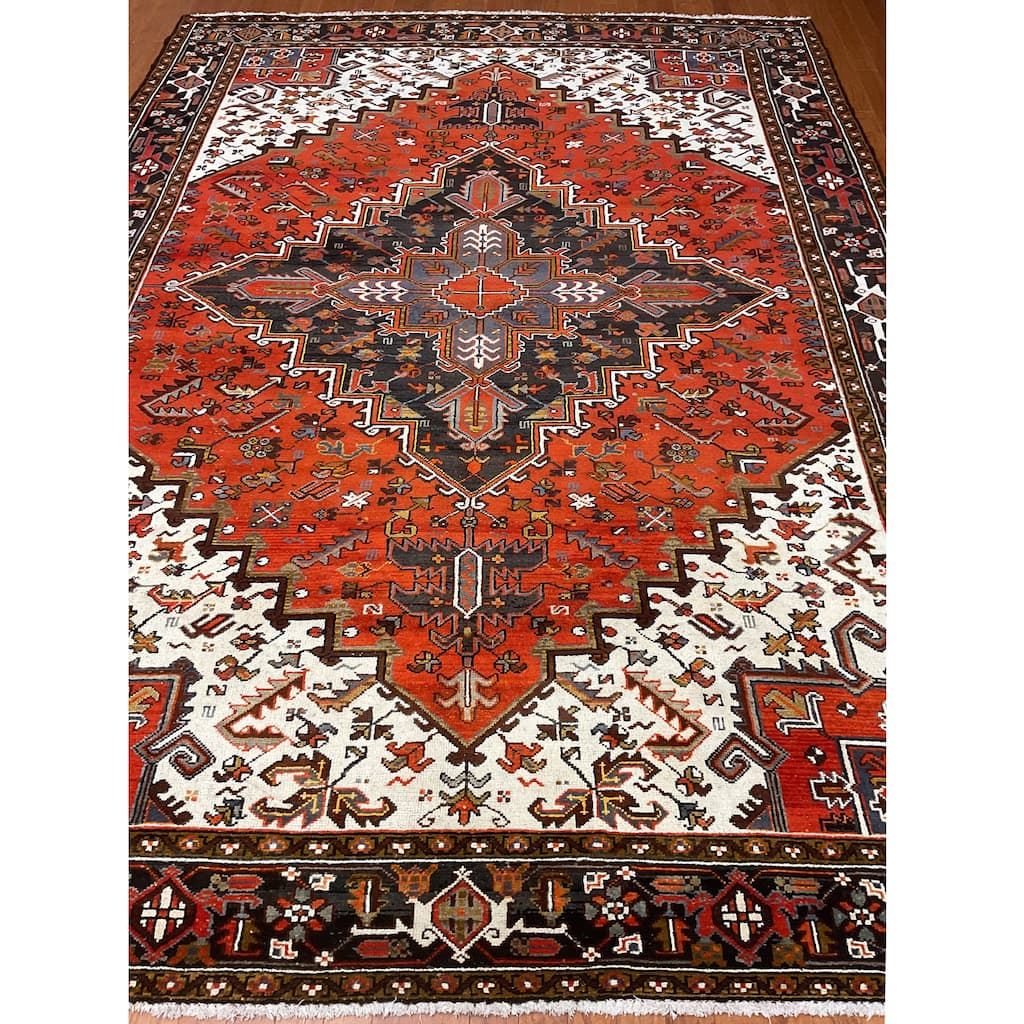 HERAT ORIENTAL Handmade Fine Persian Heriz Wool Rug - 8'5" x 11'5"