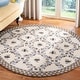 preview thumbnail 13 of 98, SAFAVIEH Handmade Chelsea Aubree French Country Trellis Wool Rug 3' Round - Ivory/Light Blue - Round