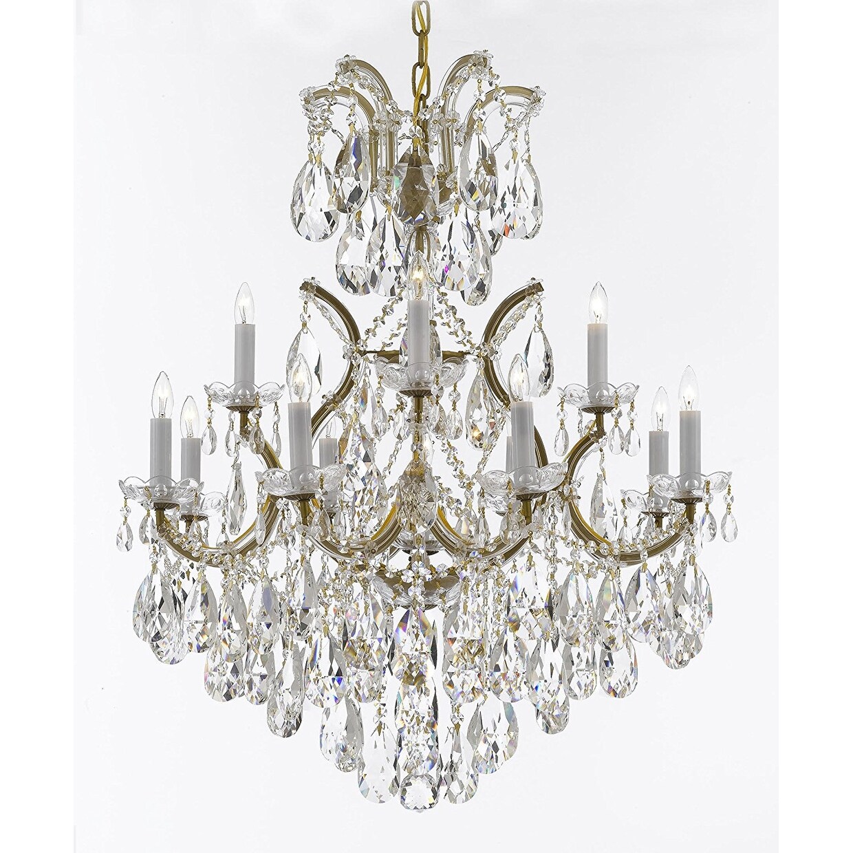 Shop Swarovski Crystal Trimmed Crystal Chandelier Overstock