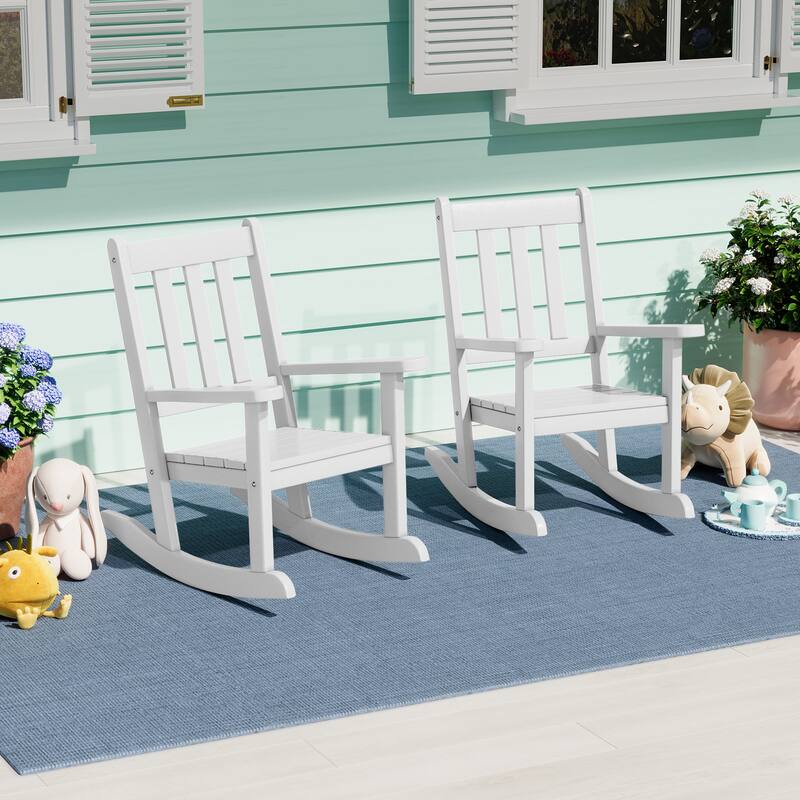 Laguna Kids Outdoor Poly Rocking Chair (Set of 2)