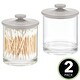 preview thumbnail 26 of 37, mDesign Round Storage Apothecary Canister for Bathroom, 2 Pack