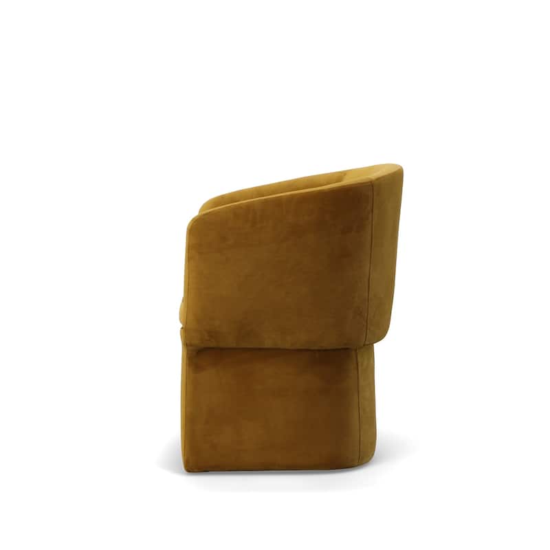 Modrest Vassar Orange Velvet Dining Chair