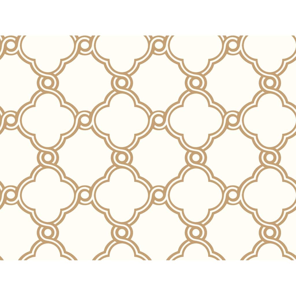 York Wallcoverings Open Trellis Gold Metallic Wallpaper