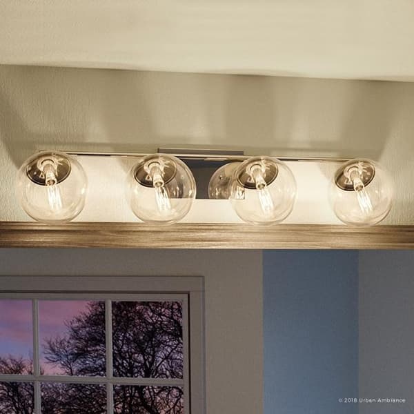 Shop Black Friday Deals On Luxury Modern Bathroom Vanity Light 6 75 H X 33 W With Industrial Chic Style Polished Chrome Finish By Urban Ambiance On Sale Overstock 28670645