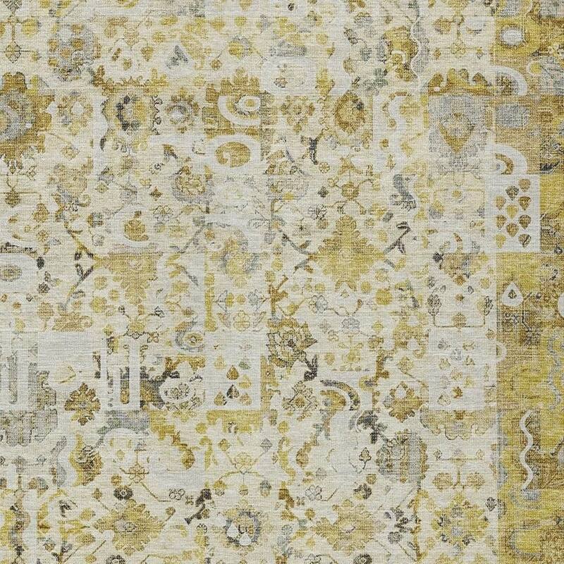 HomeRoots Patchwork Traditional Rectangle Outdoor Rug