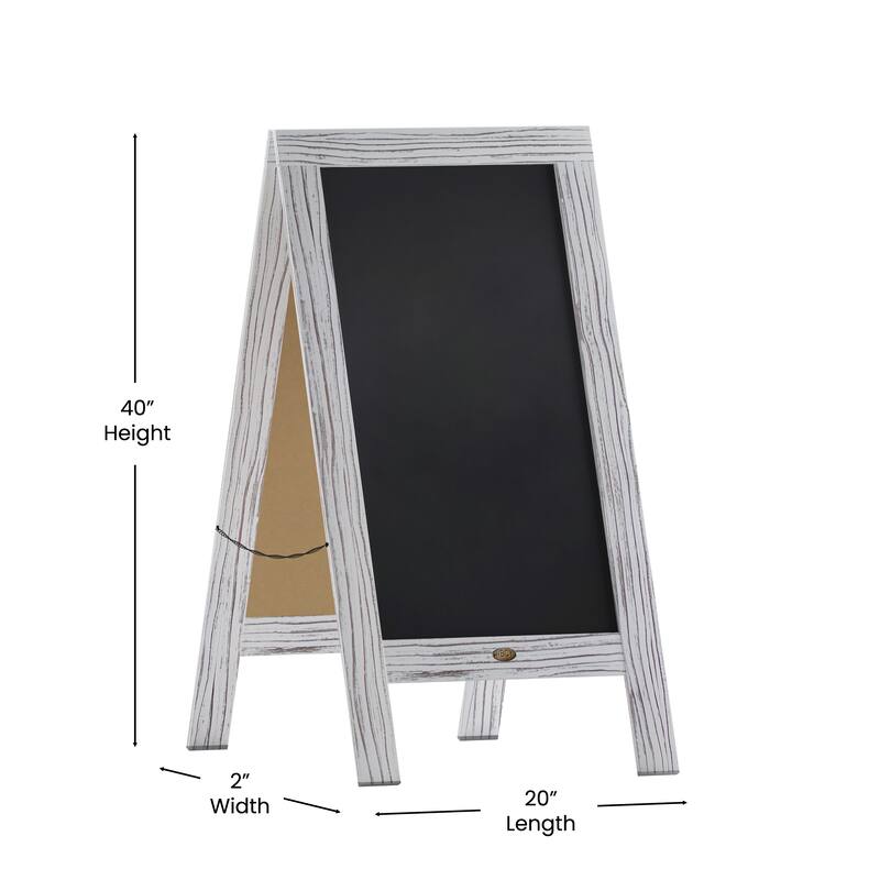 Wood A-Frame Magnetic Chalkboard Set-Markers, Stencils, and Magnets