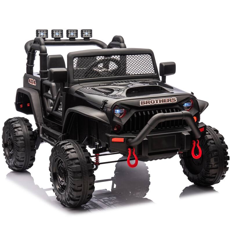 Kids Electric Ride-On Car 24V 400W with Parents Control, 3 Speed Settings, Bluetooth, USB, Music, LED Searchlights