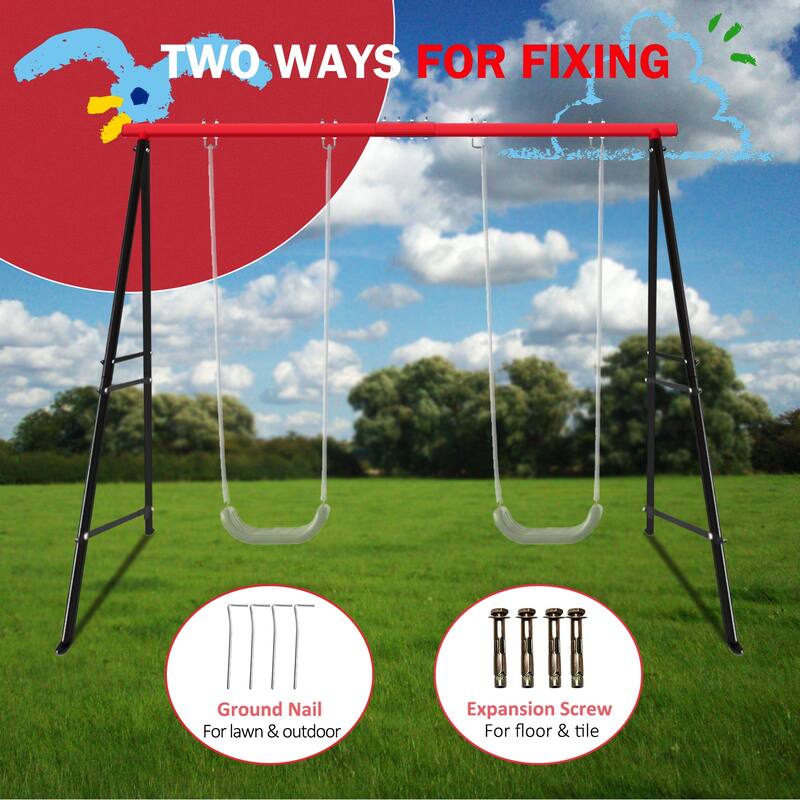 Premium High Strength Steel Swing Stand Frame 600 Pounds Capacity A Frame for Indoor and Outdoor Use - N/A