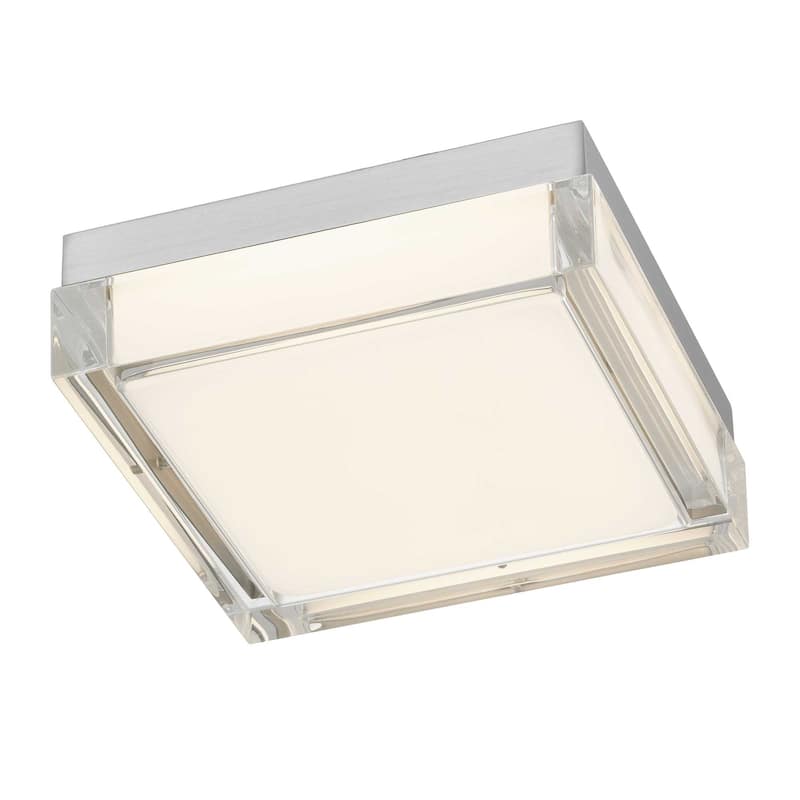 8 Inch Square LED Flush Mount Light Acrylic Diffuser 1500 Lumens Dimmable