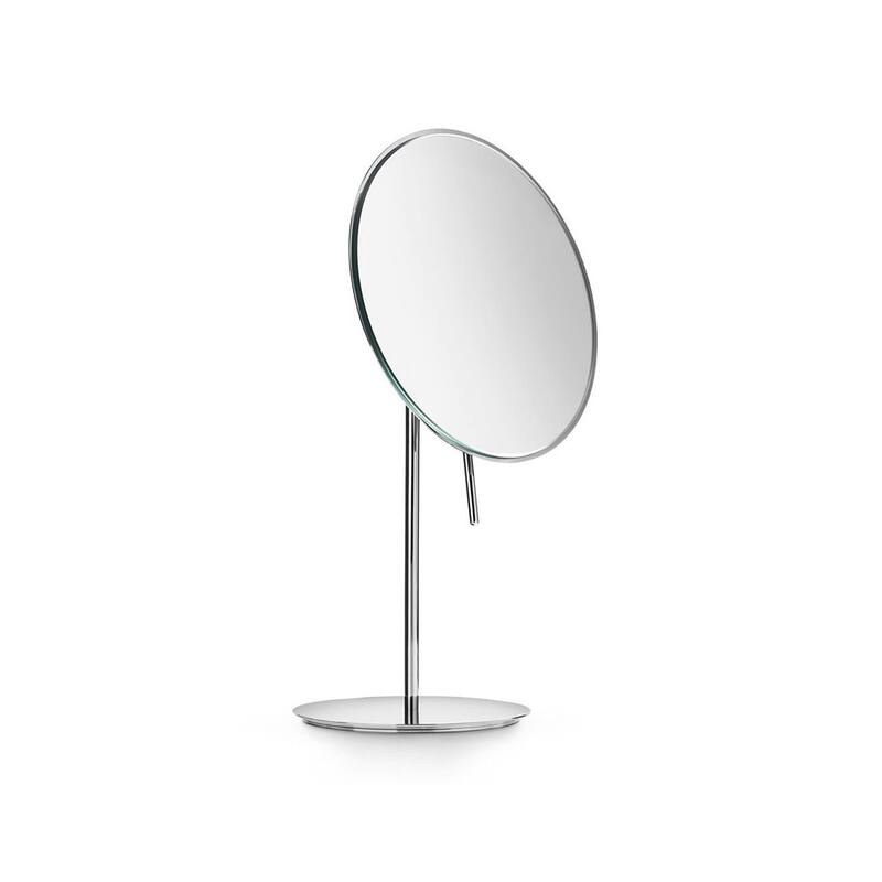 WS Bath Collections Mevedo 12-3/8" x 7-5/16" Frameless Bathroom Mirror - Polished Chrome