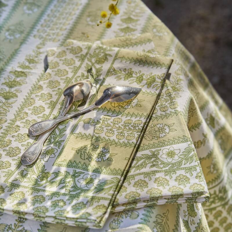Couleur Nature Provence Avignon Napkins - Set of 6 - Pistache