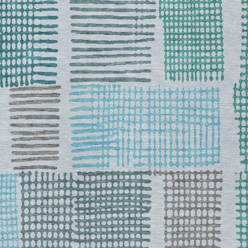 HomeRoots Geometric Transitional Rectangle Outdoor Rug