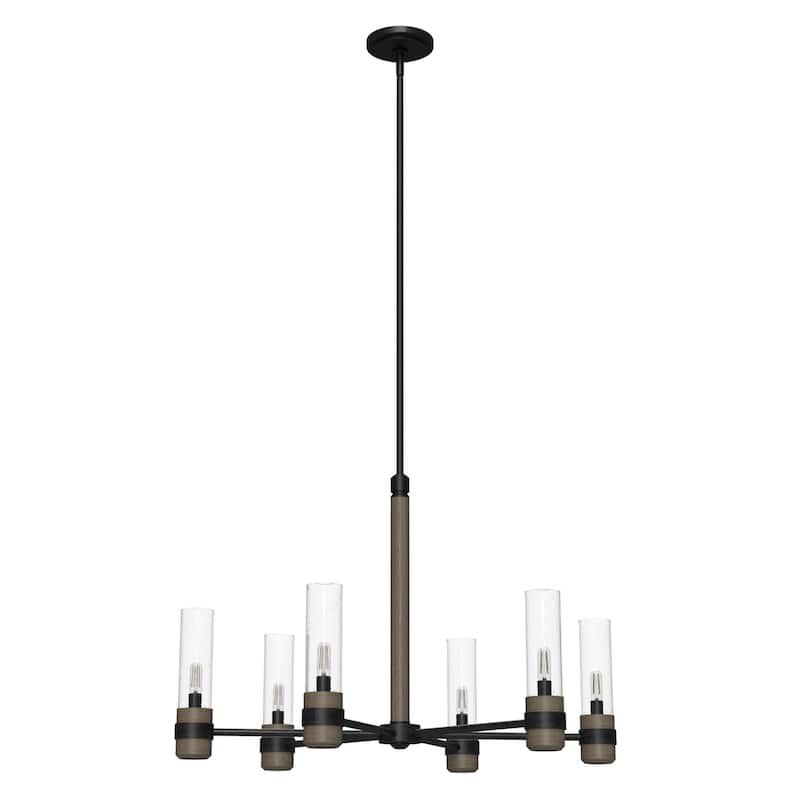 Hunter River Mill Chandelier - Dining Room, Entry - Modern Mountain, Rustic, Round, Industrial